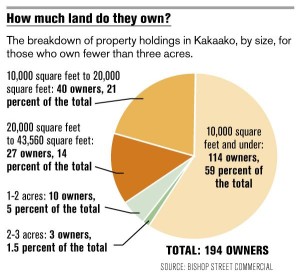 Nearly 200 small landiowners own the majority of the land in Honolulu's Kakaako neighborhood, which is undergoing a major redevelopment.