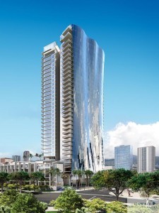 A penthouse in the proposed Waiea tower in The Howard Hughes Corp.'s Ward Village in Honolulu, seen in this rendering has a price tag of $20 million, the developer said Friday.