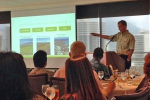Chris Benjamin, president and chief operating officer of Alexander & Baldwin, was a featured speaker at the Hawaii Economic Association luncheon on Thursday.