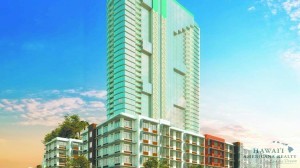 This rendering shows the Keauhou Lane condominium project in Honolulu being developed